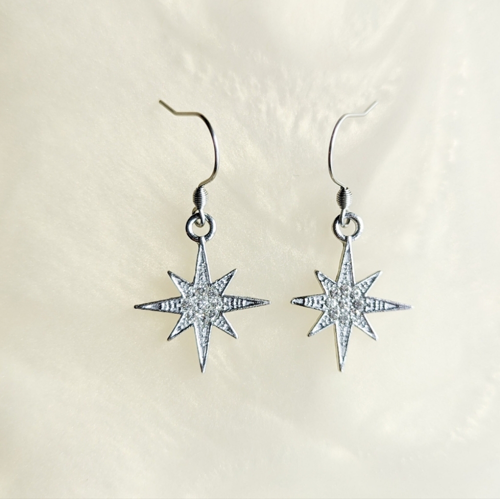 Rhinestone Northstar Earrings